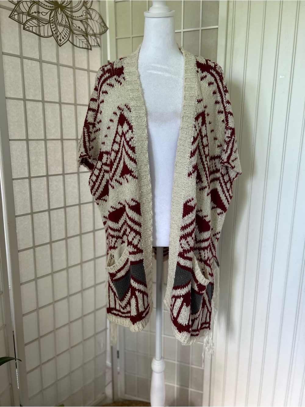 Forever 21 Pre-Loved Southwestern Cardigan Cape | One Size